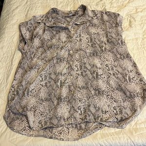 LOFT snake skin print blouse